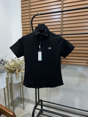 Lacost_e Imported Taiwan Kint Fabric Half Sleeves Shirt