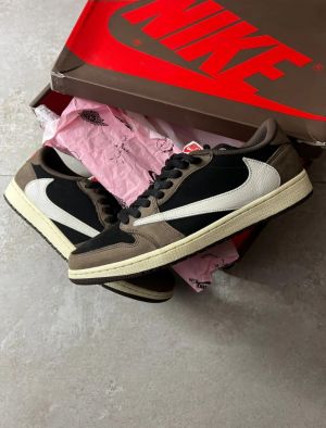 Air Jordan 1 Low X Travis Scott Dark Mocha Men Shoes
