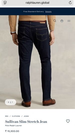 Ralph  Lauren Blue Raw Wash Premium Classic Denim