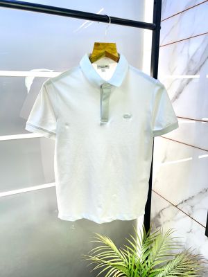 Lacost e White Polo Premium Collar Neck T-shirt F2676-WH