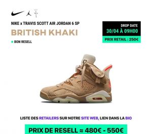 Jordan Retro 6 British Khakhi Men Shoes