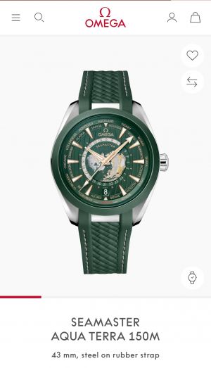 Omeg_a Seamaster Aqua Terra World Map Automatic 