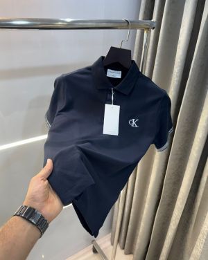 Calvin  Klein Navy Blue Embroidery Logo Premium Polo T-Shirt