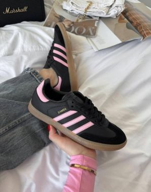 WMNS Adida s Samba Inter Miami Messi Black Pink Sneakers WMNS Adida s Samba Inter Miami Messi Black Pink Sneakers