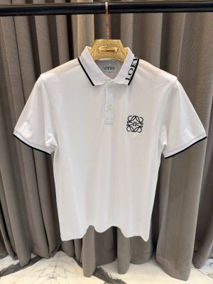 Loewe Chest Logo Polo T-shirt whiye