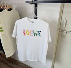 Loewe Brand Logo Round Neck T-shirt Black