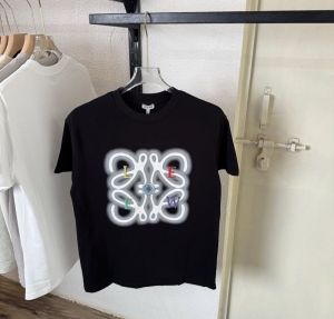 Loewe Brand Logo Round Neck T-shirt Black