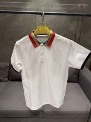 BURBERR_Y WHITE PREMIUM IMPORTED COLLAR POLO