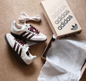 Adida_ss Samba OG Men s Wonder White Maroon ( Sale )