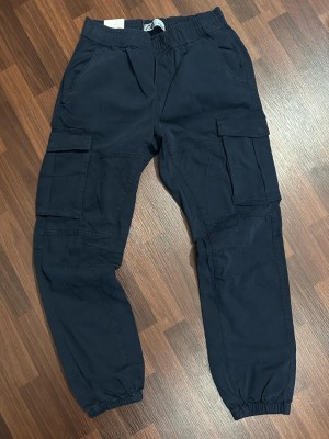 ZAR-A NAVY BLUE CARGO JOGGERS 6 POCKETS 