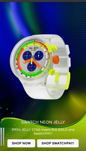 S watch Neon Jelly White Chronograph Official Premium Watch