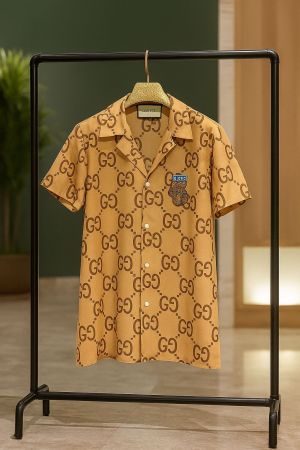 GUCCCI BEE BROWN IMPORTED HALF SLEEVES SHIRT