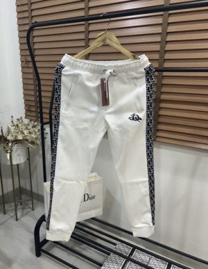Christian Dio_r Monogram Print Imported Premium Trackpant With Brand Box & Carry Bag