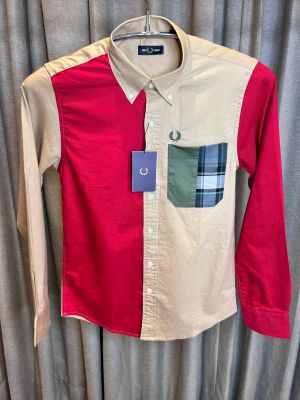 FRED PERRY RED BEIGE PREMIUM MULTI COLOR PREMIUM SHIRT