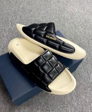 Balmai n Cream Black Checks Slides