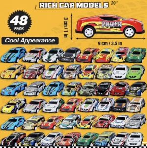 48 PCS CAR TOYS CONTAINER PREMIUM  SET 