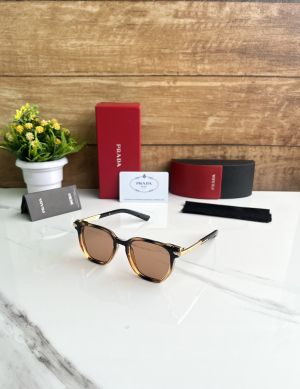 PRAD_A MILANO 6105 GOLD TIGER PRINT FRAME BROWN GLASSES