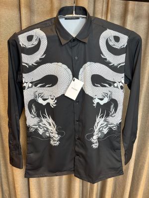 BALMAI_N BLACK PRINTED PREMIUM IMPORTED SHIRT WITH BOX 