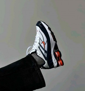 supreme X nikee R4 shox Navy red