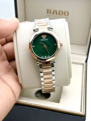 Versace Women Green Dial Two Tone