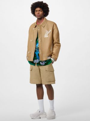 Louis.Vuitton.100% Imported Leather Fabric Store Article Jacket.CS168