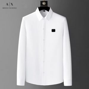 Arman i Exchange White Premium Emboss Logo 100% Giza Cotton Fabric Shirt With custom Branded Button Tagging And Brand Packing 2965