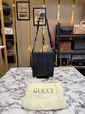 GUCC_I GG LUXURY SIDE BAG WITH DUST BAG BLACK CHEKS