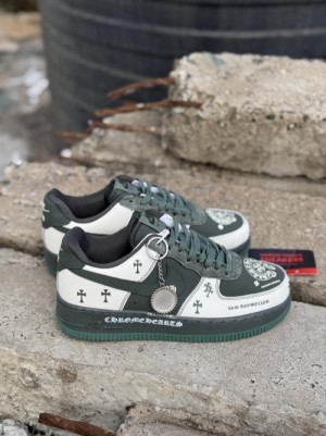 Airforcee 1 low chrome heart green Semi ua As2