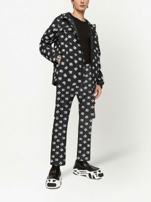 Dolcen Gabban a Black Steel Logo Design with Jacquard Fabric Premium Tracksuit (1625)