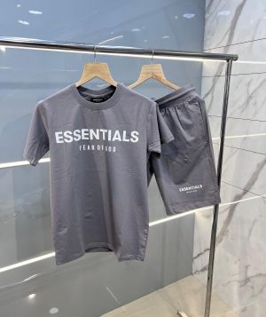 Essential_s Premium Imported Emboss Logo Printed Cord Set Gray SALE (058)