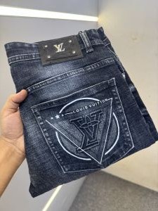 LOUIS_VUITTON PREMIUM BLUE DENIM JEANS REGULAR FIT LENGHT 39 