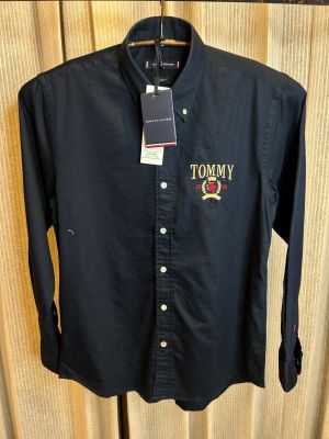 TOMMY HILFIGE_R NAVY BLUE FRONT EMBORSSED  PREMIUM SHIRT