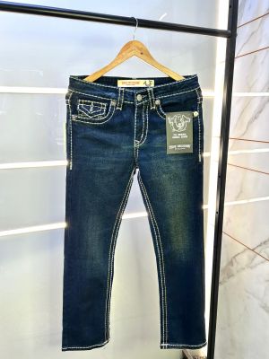 True Religion Imported Dark Blue Super Premium Denim With Brand Box Packing And Carry Bag F2811-DBU