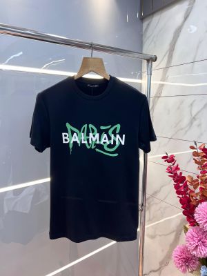 Balmai n Paris Black Premium Imported 240 GSM Interlock Lycra Fabric Round Neck with Printed Design Tshirt 3000