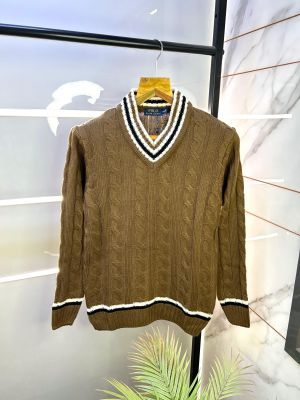 Ralph_Lauren Brown Imported knitted Super Premium Pullovers F2261-BR