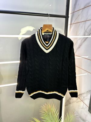Ralph_Lauren Black Imported knitted Super Premium Pullovers F2261-BL