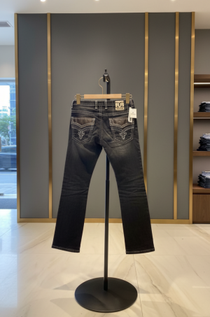 ROMAN DENIM IMPORTED BOOTCUT JEANS BLACK