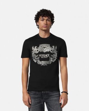 Versace Couture Black Diamond Work Premium T-Shirt
