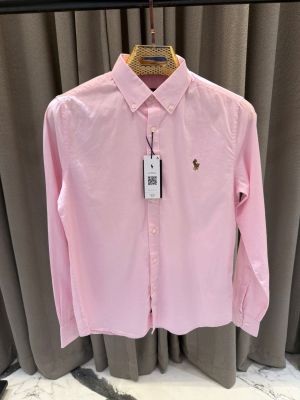 Ralph_Lauren Chest Logo Full Sleeves Shirt Baby Pink