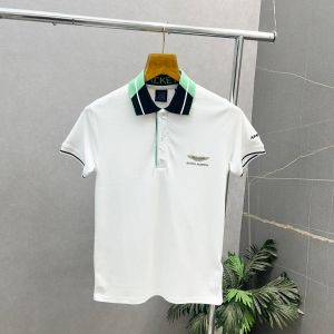 Hacket_t Aston Martin White Premium Polo Neck Tshirt 473