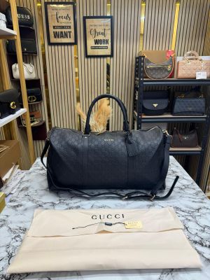 Gucc_i GG Embossed Premium Quality Duffle With Dust Bag 