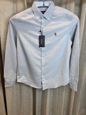 RALPH LAURE_N POLO LIGHT GREY CLASSIC PREMIUM SHIRT