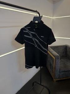 Hugoboss imported polo tshirt black