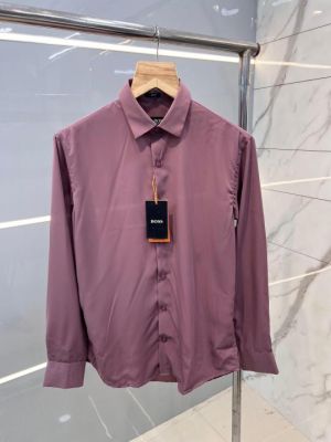 Hugo Bos s Red Premium 4way Stretchable Japanes Lycra Fabric Wrinkle Free Shirt with Brand Box 2445