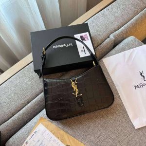 YSL BLACK PREMIUM LEATHER HAND BAG WITH OG BOX