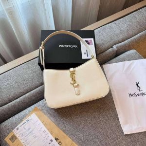 YSL WHITE PREMIUM LEATHER HAND BAG WITH OG BOX