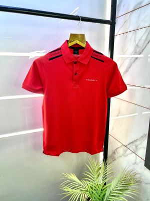 Aston Martin Hacket t Red Polo Premium Collar Neck T-shirt F2698-RE