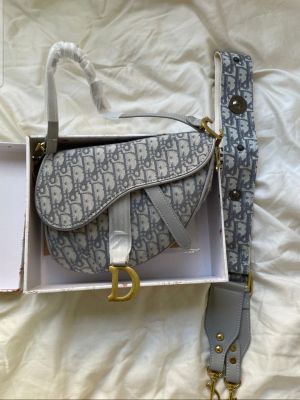 DIO_R SADDLE WITH OG BOX AND DUST BAG PREMIUM QUALITY (GREY)