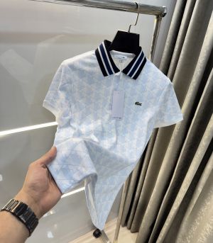 Lacost e White Embroidery Logo Premium Polo T-Shirt