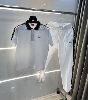 Hugo  Boss White Embroidery Logo Premium Classic Tracksuit 